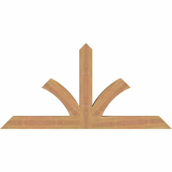 Ekena Millwork Richland Timber Gable Bracket, Western Red Cedar, 48"W x 24"H x 3 1/2"D x 3 1/2"F, 12/12 Pitch GBW048X24X0404RIC00SWR - main